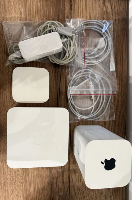 Apple Time Capsule 3TB + AirPort Extreme + Express | ZESTAW + kable