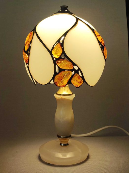 lampa bursztyn  szkło