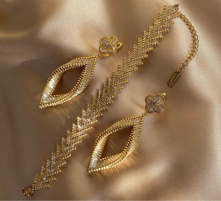 Набір біжутерії сережки та браслет ручна робота