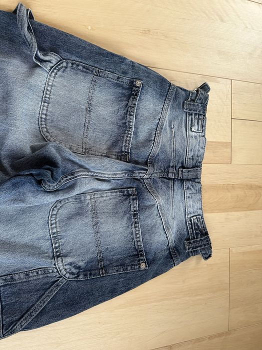 Spodnie jeans bershka 34 granatowe
