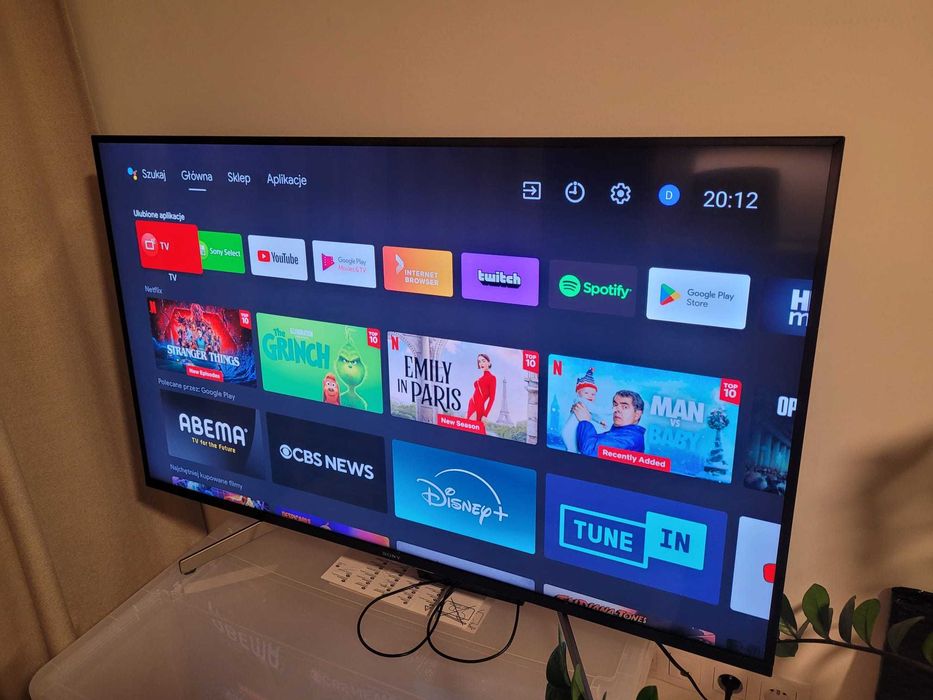 Smart Telewizor Sony 49" 4K Google android WiFi BT + uchwyt Sony