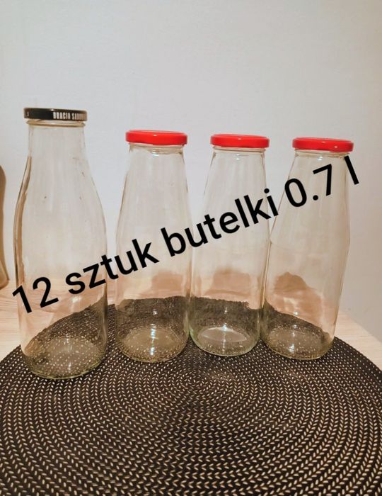 Butelki, wysokie słoiki 700/750 ml, 12 szt