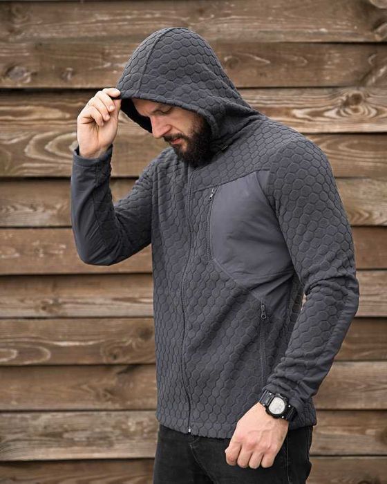 Тактична флісова кофта Сота grey  тактичний стиль, без передоплати