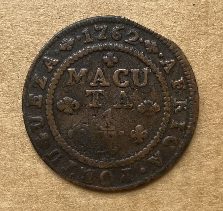 1/4 Macuta 1762,2 moedas francesas