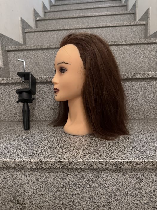 Cabeça treino cabeleireira + suporte