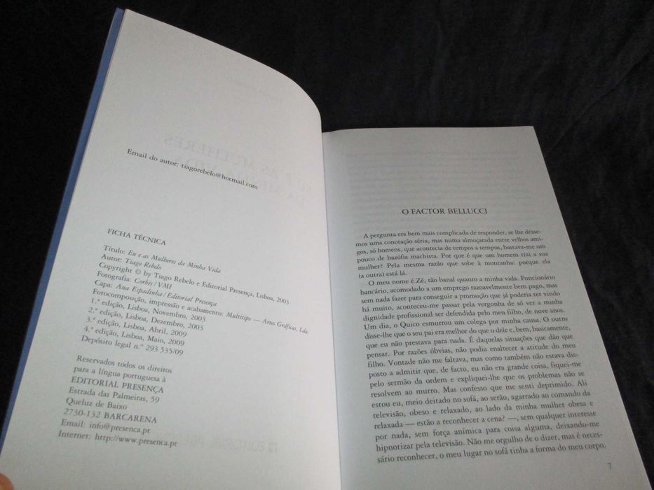 Livro Eu as Mulheres da minha Vida Tiago Rebelo