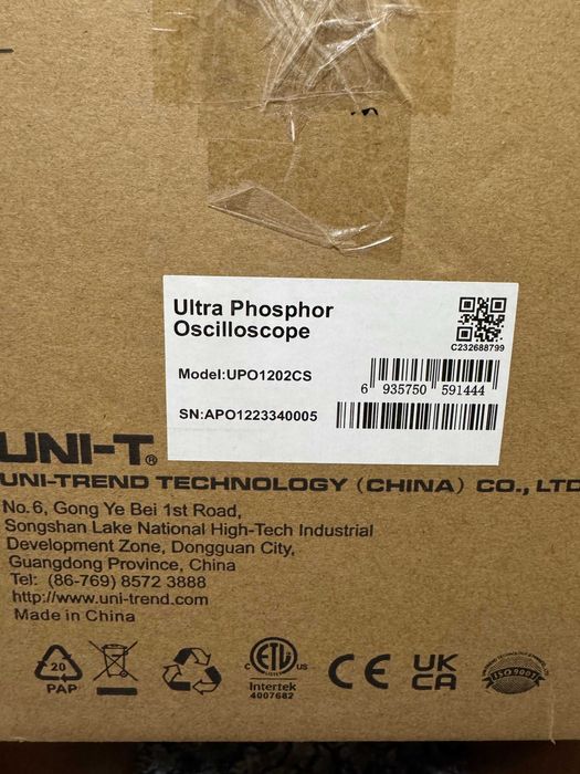 Цифровой осциллограф UNI-T UPO1202CS