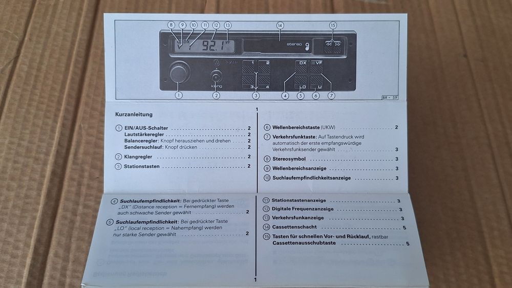Autoradio VW Beta 2 Golf