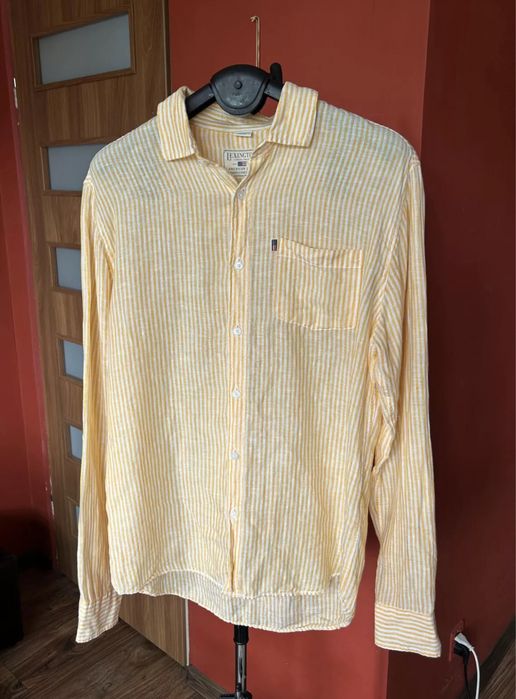 Męska Koszula Lniana LEXINGTON 100% Len Duży rozmiar roz XL