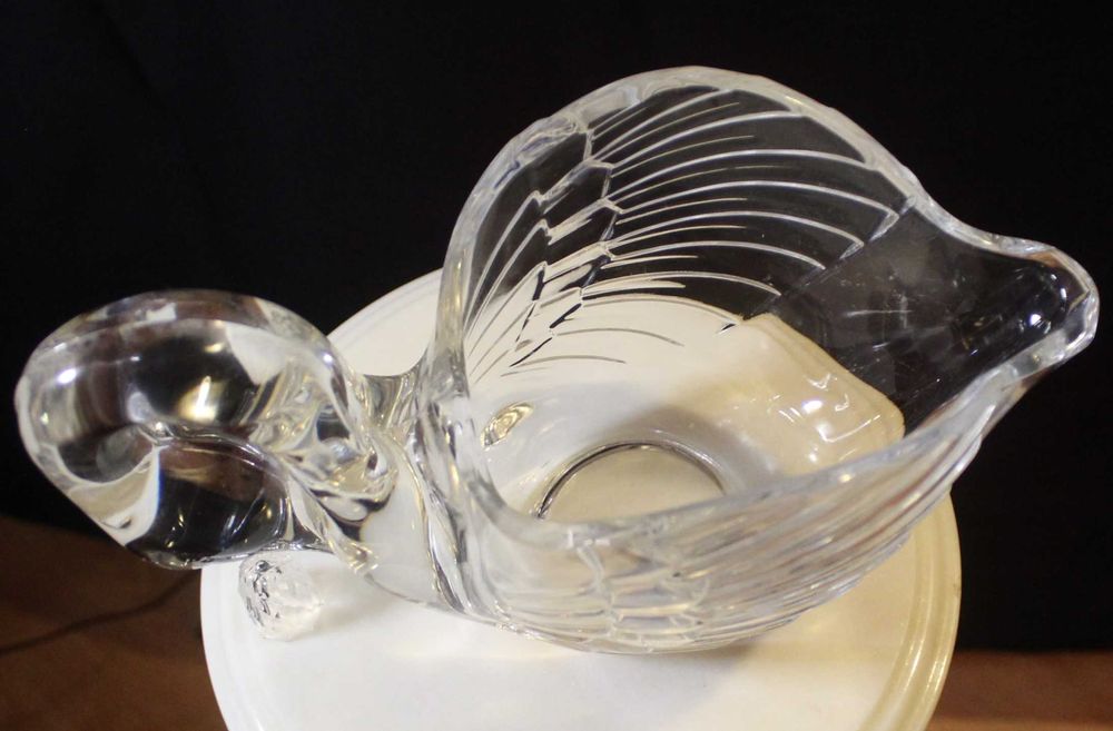 Jarra vintage em forma de cisne da Cristal D'Arques, anos 70