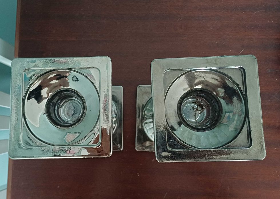 Par de Castiçais da Gato Preto mais Velas