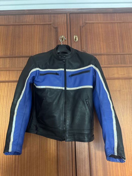 Casaco de mota em pele vintage