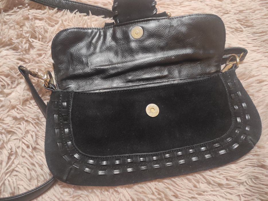 Сумка Клатч Чорна, замш