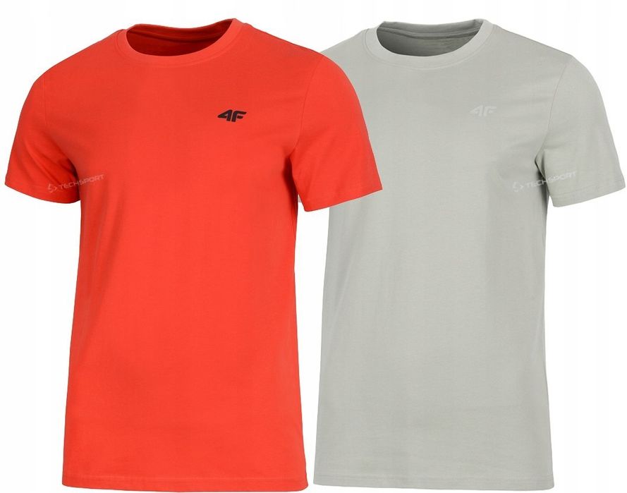 4F Zestaw 2Szt. 2-Pak Męska Koszulka T-Shirt 100% Bawełna / Rozm Xl