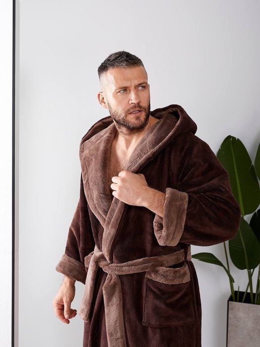 Халат чоловічий теплий , якісний з капюшоном. Махровий халат