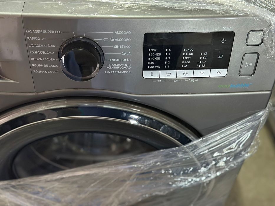 Maquina lavar roupa samsung cinzenta