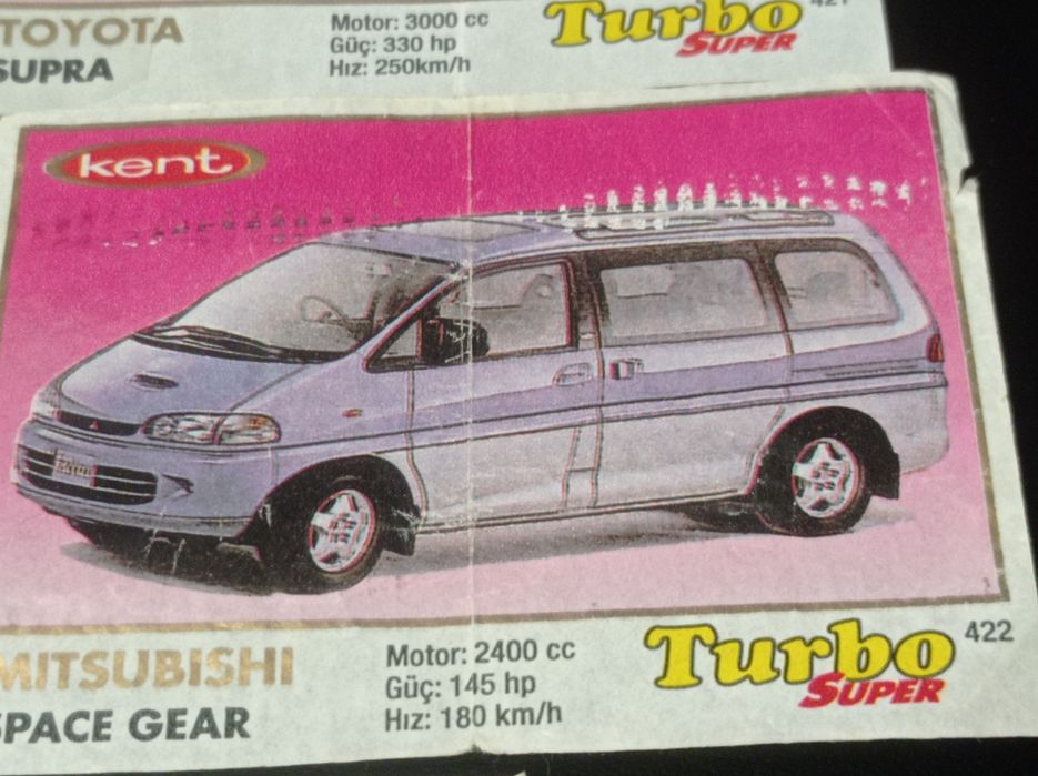 Obrazki z gum Turbo Super, 5sztuk.