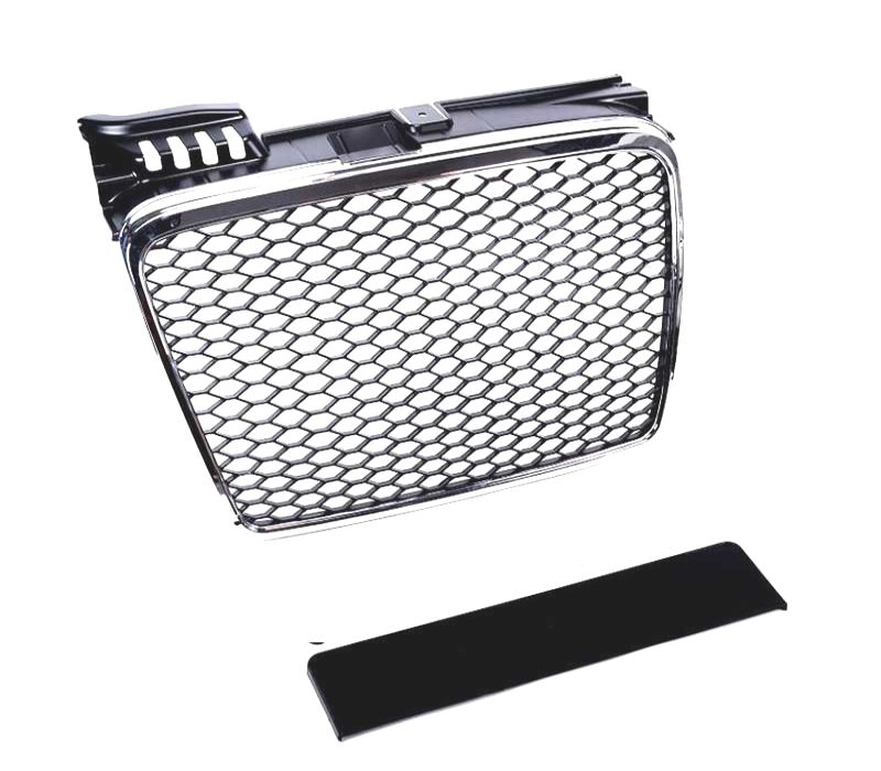 GRELHA AUDI A4 B7 04-07 LOOK RS PRETO CROMADA