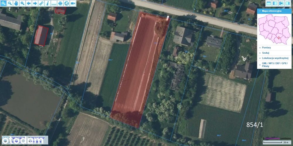Dwie działki rolne o łącz. pow. 1,95 ha