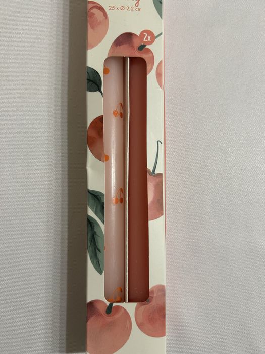 Zestaw świec stołowych DINNER CANDLE – Cherry (2 szt.) nr.8569