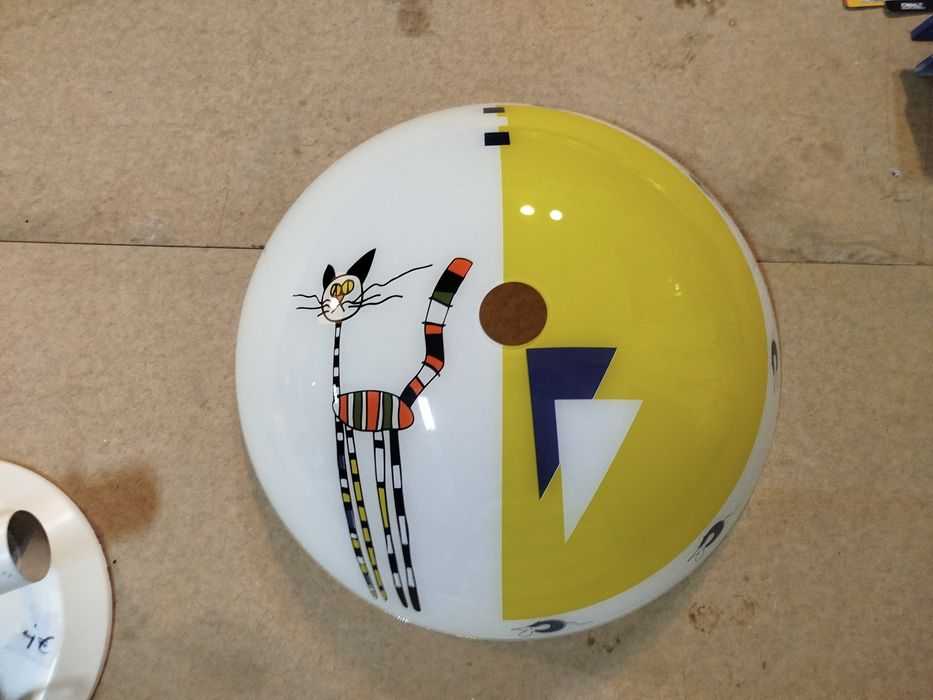Candeeiro de teto gato vidro