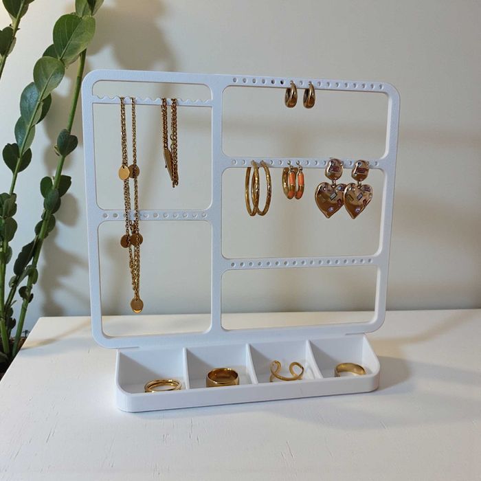 Organizador de Bijuteria Branco Para Colares, Aneis, Brincos, Pulseiras (Portes NÃO incluídos no preço)
