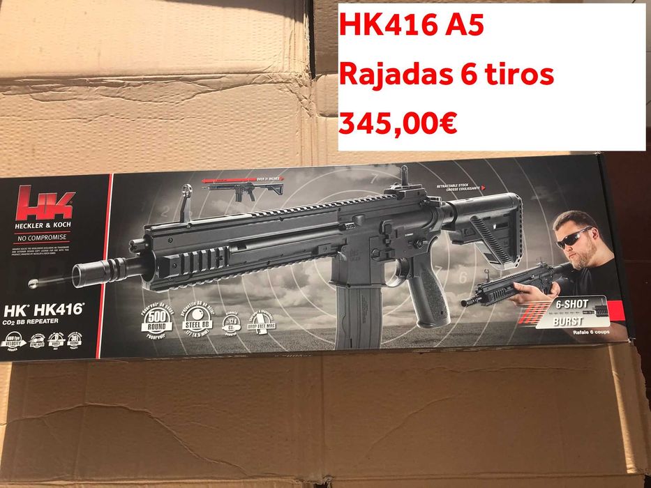 Pressão de Ar (CO2) M4A1 Classic Army 4.5mmesferas + HK 416 A5