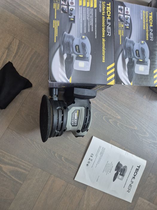 Szlifierka mimośrodowa 20V Techliner TP-SDRS20 ładowarka I bateria 2Ah