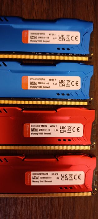 Оперативка Fury HyperX DDR3-1600МГц.