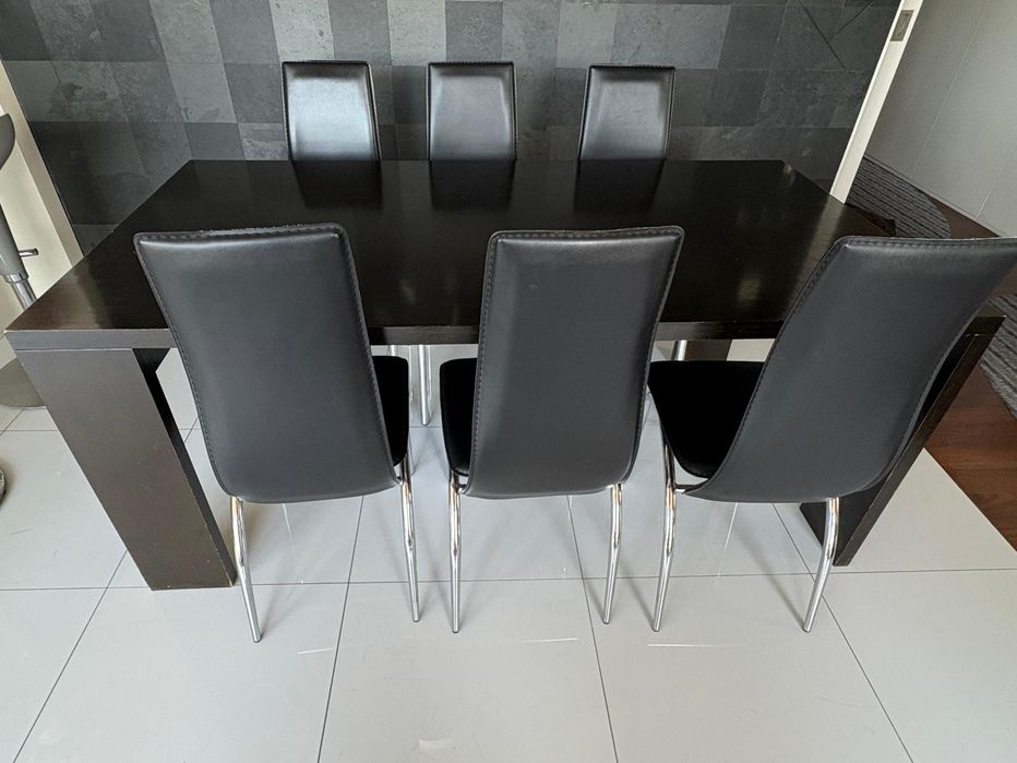 Mesa de jantar com 6 cadeiras 180×95
