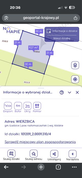 Działka 1729 m Wierzbica k Radomska, pozwolenie na budowe - Widok 5