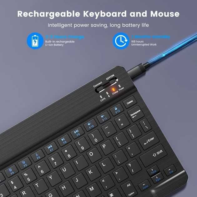 Бездротова Bluetooth-клавіатура для ноутбука, ПК, iPad, планшета