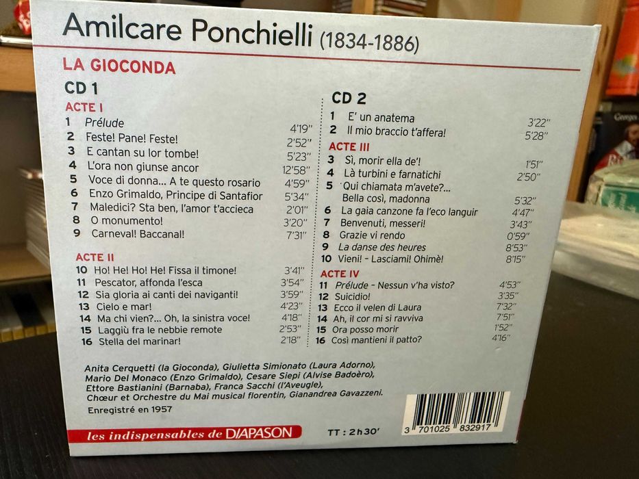 Ponchielli – La Gioconda – Cerquetti, Simionato, Monaco – Gavazzeni