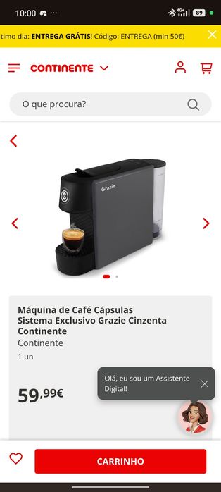 Máquina café continente
