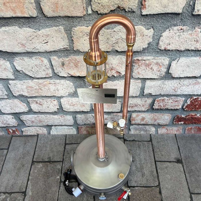 Destylator MIEDZIANY PotStill / Kocioł 30-100l / Z Aromatyzatorem [Zestaw na fi54] Na Bimber, Owoce, Zboża