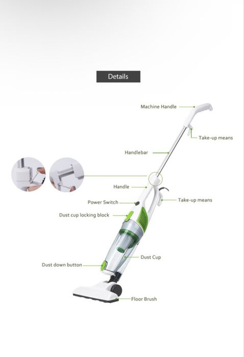 Легкий компактний ручний пилосос  2в1 Protech Vacuum cleaner