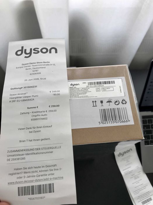 Випрямляч Dyson Airstrait HT01 Jasper Plum Новий оригінал!