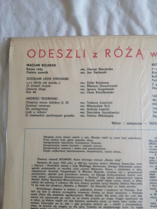 Odeszli z Róża w Sercu - SXV 790 Winyl