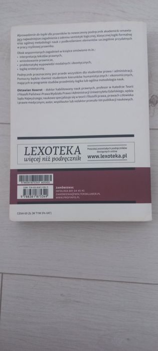 Podręcznik Wprowadzenie do logiki dla prawników wydanie 5