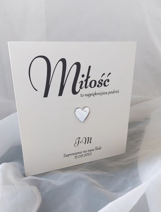 Zaproszenia ślubne minimalistyczne glamour