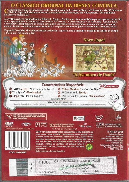 Os 101 Dálmatas II: A Aventura de Patch em Londres (2003)