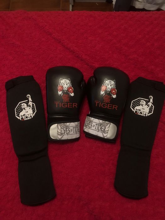 Kit Kickboxing luvas+caneleiras