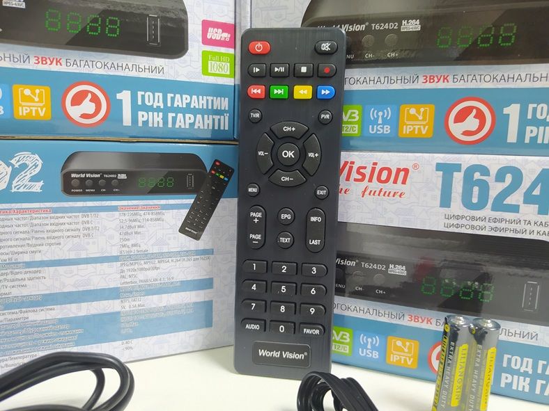 World Vision T624D2 приставка т2 приемник тюнер ресивер DVB-T2/C YouTu