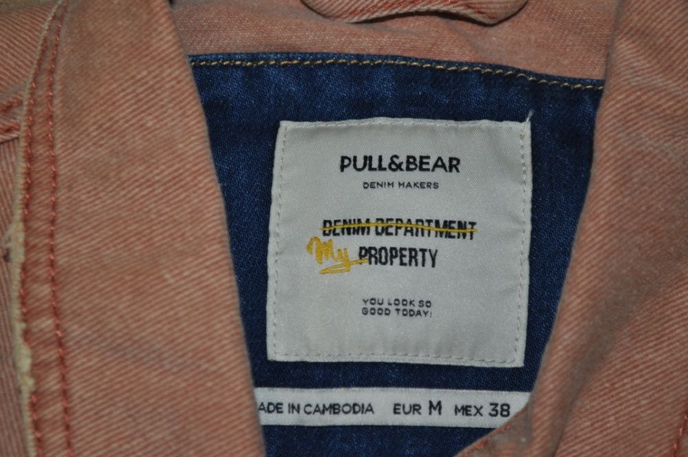 Pull & bear стильная джинсовка куртка джинсовая