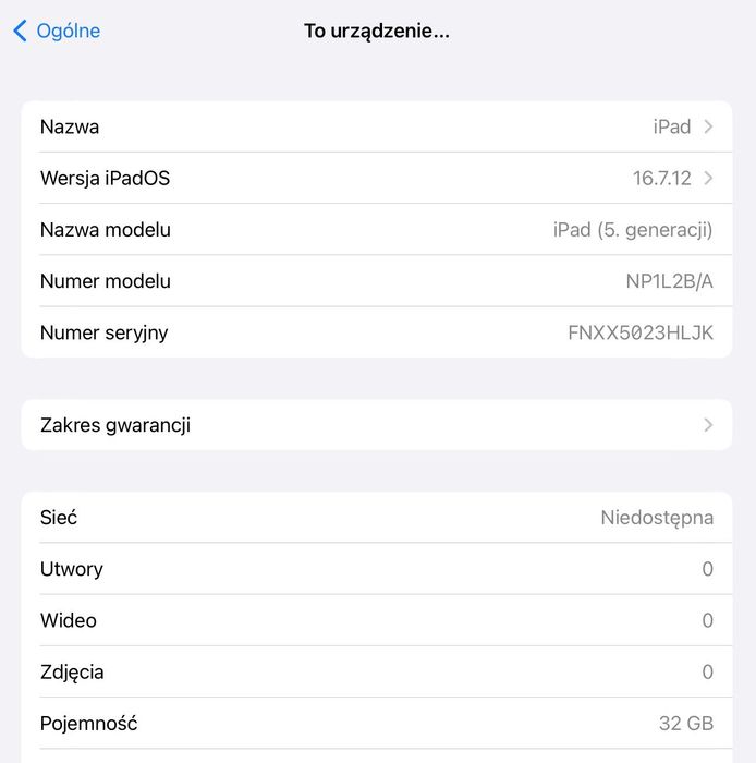 iPad 5 generacji + cellular