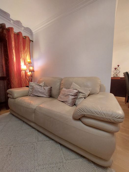 Sofá  confortável  em pele