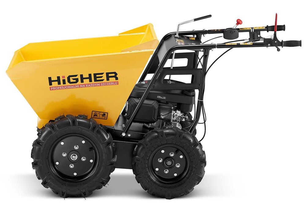 Taczka spalinowa mini wywrotka HIGHER wozidło spalinowe LONCIN 4,5 KM