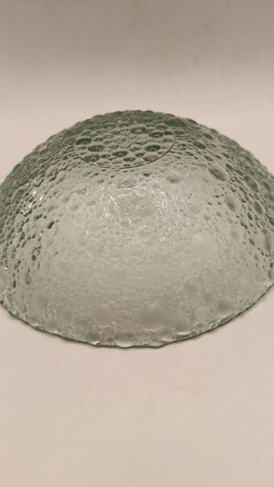 Szkło zielone misja owocarka salaterka krople rosy