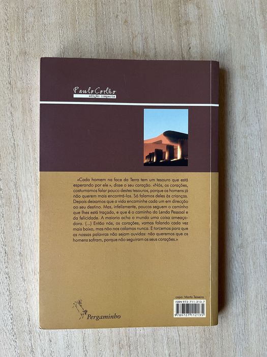 Livro “O Alquimista” de Paulo Coelho - Portes de envio incluidos