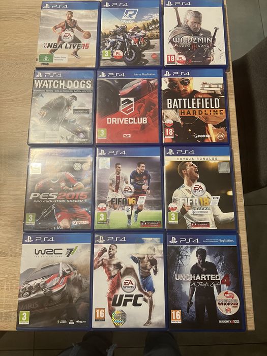 Gry na ps 4 12 szt.